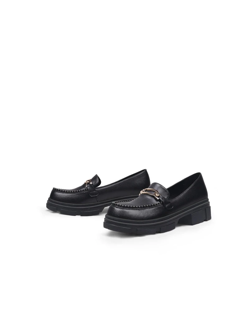 Jady Rose JadyRose | Black Pearl Leather Loafer 5 Jady Rose JadyRose | Black Pearl Leather Loafer
