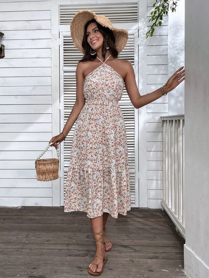 BFZY NEW ARRIVALS GINEVRA MIDI DRESS - PINK FLORAL 6 BFZY NEW ARRIVALS GINEVRA MIDI DRESS - PINK FLORAL