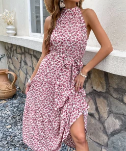 BFZY KOBI MIDI DRESS - PINK FLORAL NEW ARRIVALS