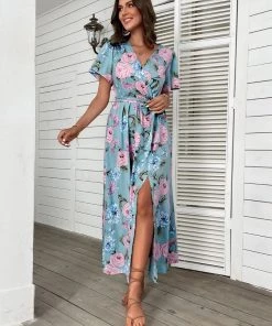 BFZY UKE FLORAL DRESS - BLUE PRINT 11 BFZY UKE FLORAL DRESS - BLUE PRINT