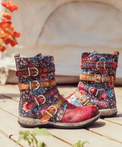 SOFFIA | DAISY PRINTED STRAPS LEATHER ANKLE BOOT NEW ARRIVALS 13 SOFFIA | DAISY PRINTED STRAPS LEATHER ANKLE BOOT NEW ARRIVALS