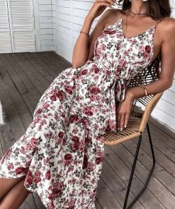 BFZY NEW ARRIVALS DONALDA DRESS - ROSE PRINT