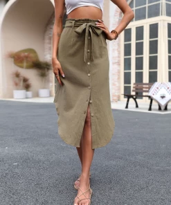 BFZY HARPA LINEN SKIRT - KHAKI NEW ARRIVALS 9 BFZY HARPA LINEN SKIRT - KHAKI NEW ARRIVALS