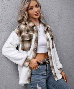 YBL Smaibulun | Plaid-Contrast Pocket Button-Up Jacket 12 YBL Smaibulun | Plaid-Contrast Pocket Button-Up Jacket