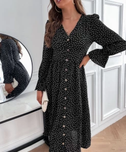 BFZY KORBA SPOT DRESS - BLACK New In Clothing