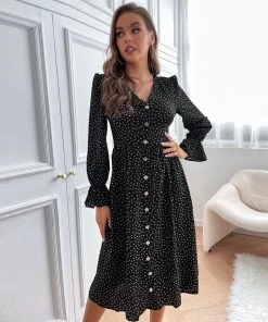 BFZY KORBA SPOT DRESS - BLACK New In Clothing