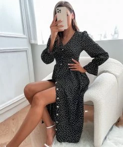 BFZY KORBA SPOT DRESS - BLACK New In Clothing