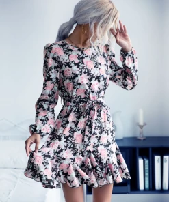 BFZY Smaibulun | STEVIE Rose Midi Dress - Pink Print