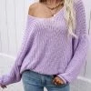 MY Smaibulun | Batwing Sleeve Low V-Neck Sweater - Lalic