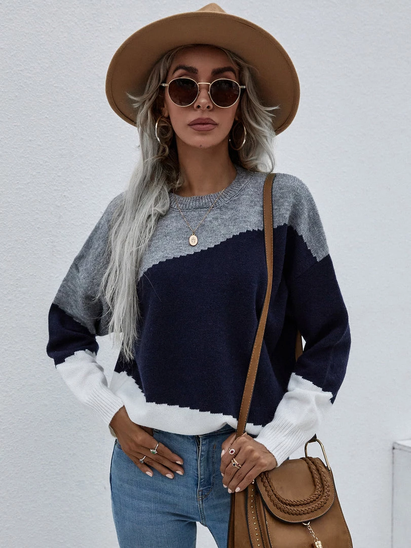 MY Smaibulun | ELMA Knit Jumper - Navy Block New In Clothing 5 MY Smaibulun | ELMA Knit Jumper - Navy Block New In Clothing