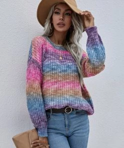 MY Smaibulun | Tie-Dye Bat-Sleeve Sweater - Pink New In Clothing 13 MY Smaibulun | Tie-Dye Bat-Sleeve Sweater - Pink New In Clothing