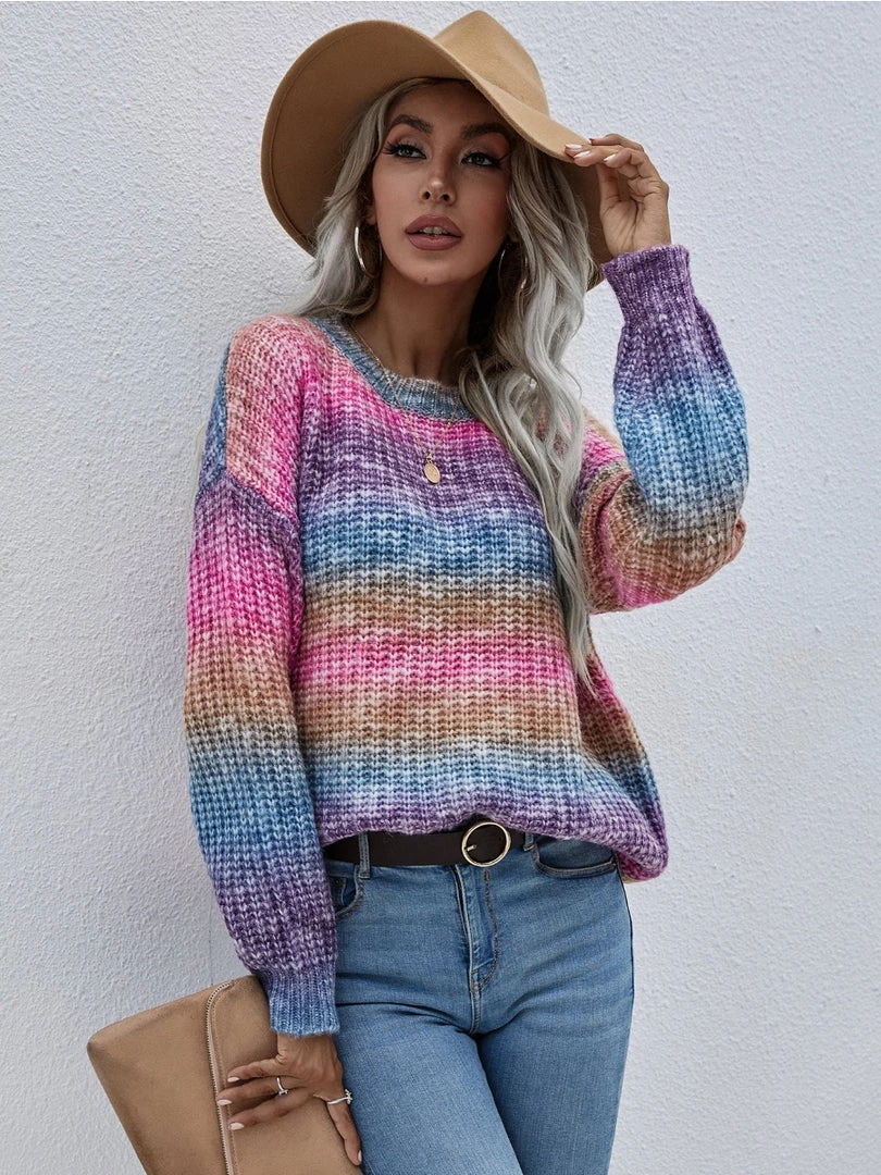 MY Smaibulun | Tie-Dye Bat-Sleeve Sweater - Pink New In Clothing 7 MY Smaibulun | Tie-Dye Bat-Sleeve Sweater - Pink New In Clothing