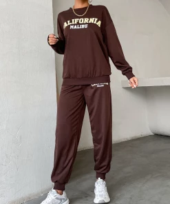 BFZY CALIFORNIA MALIBU LOUNGEWEAR SET - CHOCOLATE NEW ARRIVALS