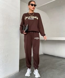 BFZY CALIFORNIA MALIBU LOUNGEWEAR SET - CHOCOLATE NEW ARRIVALS