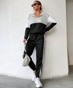 BFZY HANNAH SPORTY SET - BLACK GREY