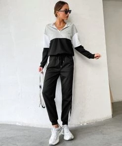 BFZY HANNAH SPORTY SET - BLACK GREY