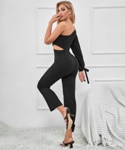 BFZY CUTOUT ASYMMETRICAL BLACK JUMPSUIT NEW ARRIVALS 8 BFZY CUTOUT ASYMMETRICAL BLACK JUMPSUIT NEW ARRIVALS