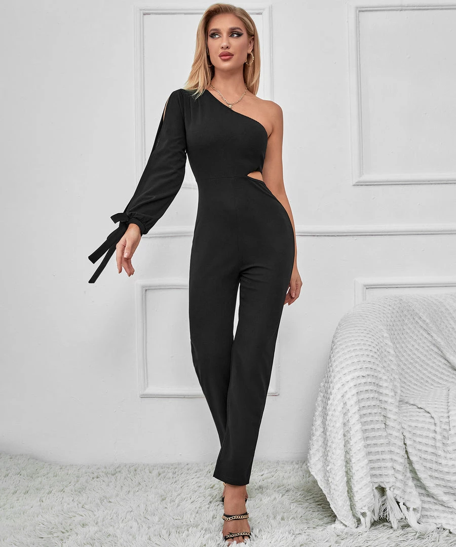 BFZY CUTOUT ASYMMETRICAL BLACK JUMPSUIT NEW ARRIVALS 6 BFZY CUTOUT ASYMMETRICAL BLACK JUMPSUIT NEW ARRIVALS