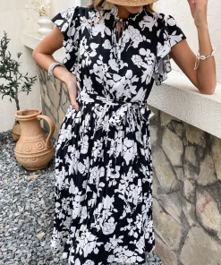BFZY ALMIRA DRESS - BLACK PRINT