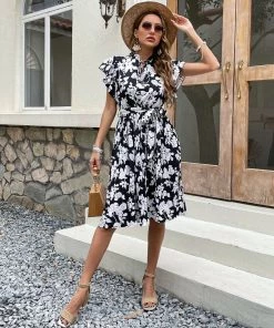 BFZY ALMIRA DRESS - BLACK PRINT