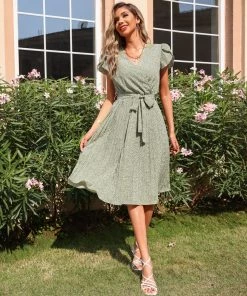 BFZY BINA DRESS - TEA GREEN NEW ARRIVALS