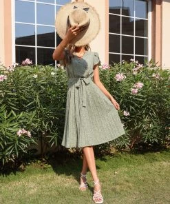 BFZY BINA DRESS - TEA GREEN NEW ARRIVALS