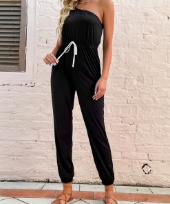 BFZY ZANIYA COTTON BLEND JUMPSUIT - BLACK