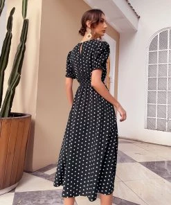 BFZY LYNNA POLKA DOT DRESS - BLACK New In Clothing