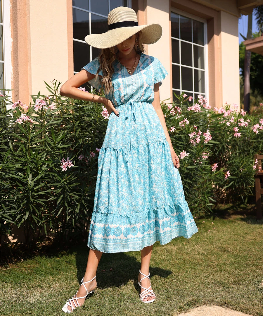 BFZY FREDDIE MAXI DRESS - GREEN PRINT NEW ARRIVALS 2 BFZY FREDDIE MAXI DRESS - GREEN PRINT NEW ARRIVALS