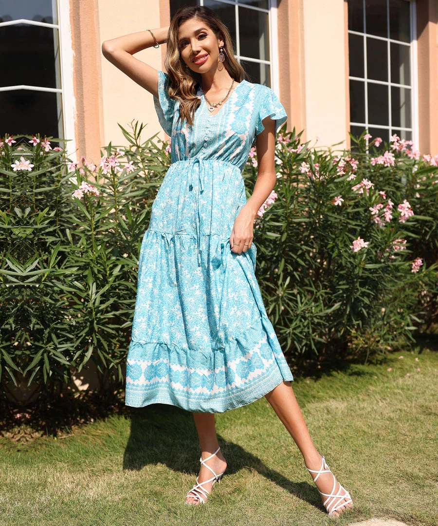 BFZY FREDDIE MAXI DRESS - GREEN PRINT NEW ARRIVALS 8 BFZY FREDDIE MAXI DRESS - GREEN PRINT NEW ARRIVALS