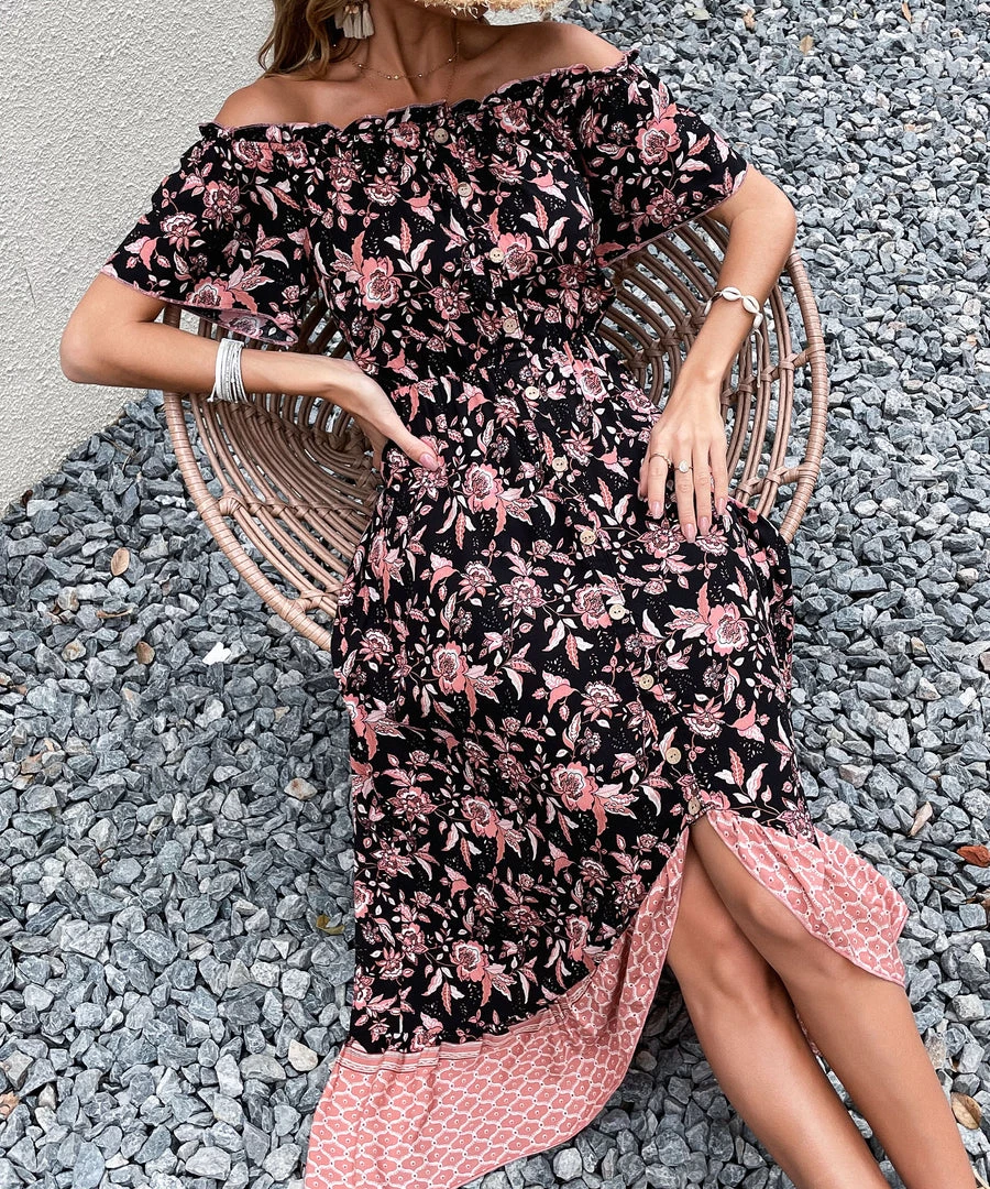 BFZY NEW ARRIVALS LYREBIRD MAXI DRESS - BLACK PRINT 6 BFZY NEW ARRIVALS LYREBIRD MAXI DRESS - BLACK PRINT