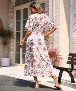 BFZY NEW ARRIVALS FENDEXE MAXI DRESS - BLUSH FLORAL