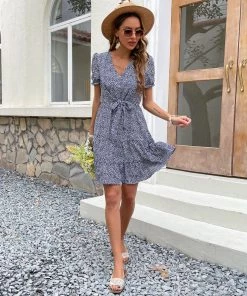 BFZY MAURISSE DRESS - BLUE PRINT