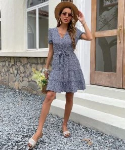 BFZY MAURISSE DRESS - BLUE PRINT