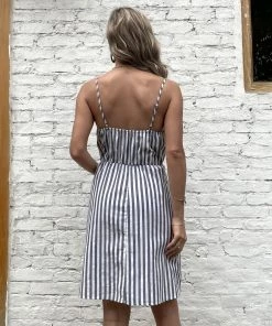 BFZY NEW ARRIVALS MADELYN LINEN DRESS - GRAY STRIPE 8 BFZY NEW ARRIVALS MADELYN LINEN DRESS - GRAY STRIPE