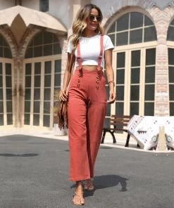 BFZY NEW ARRIVALS CLAVA OVERALLS - ANNATTO