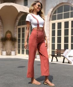 BFZY NEW ARRIVALS CLAVA OVERALLS - ANNATTO