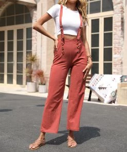 BFZY NEW ARRIVALS CLAVA OVERALLS - ANNATTO