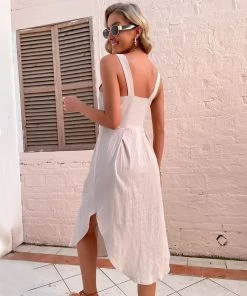 BFZY ISADORA LINEN DRESS - APRICOT