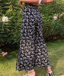 BFZY NEW ARRIVALS JERRY CULOTTES PANTS - BLACK PRINT