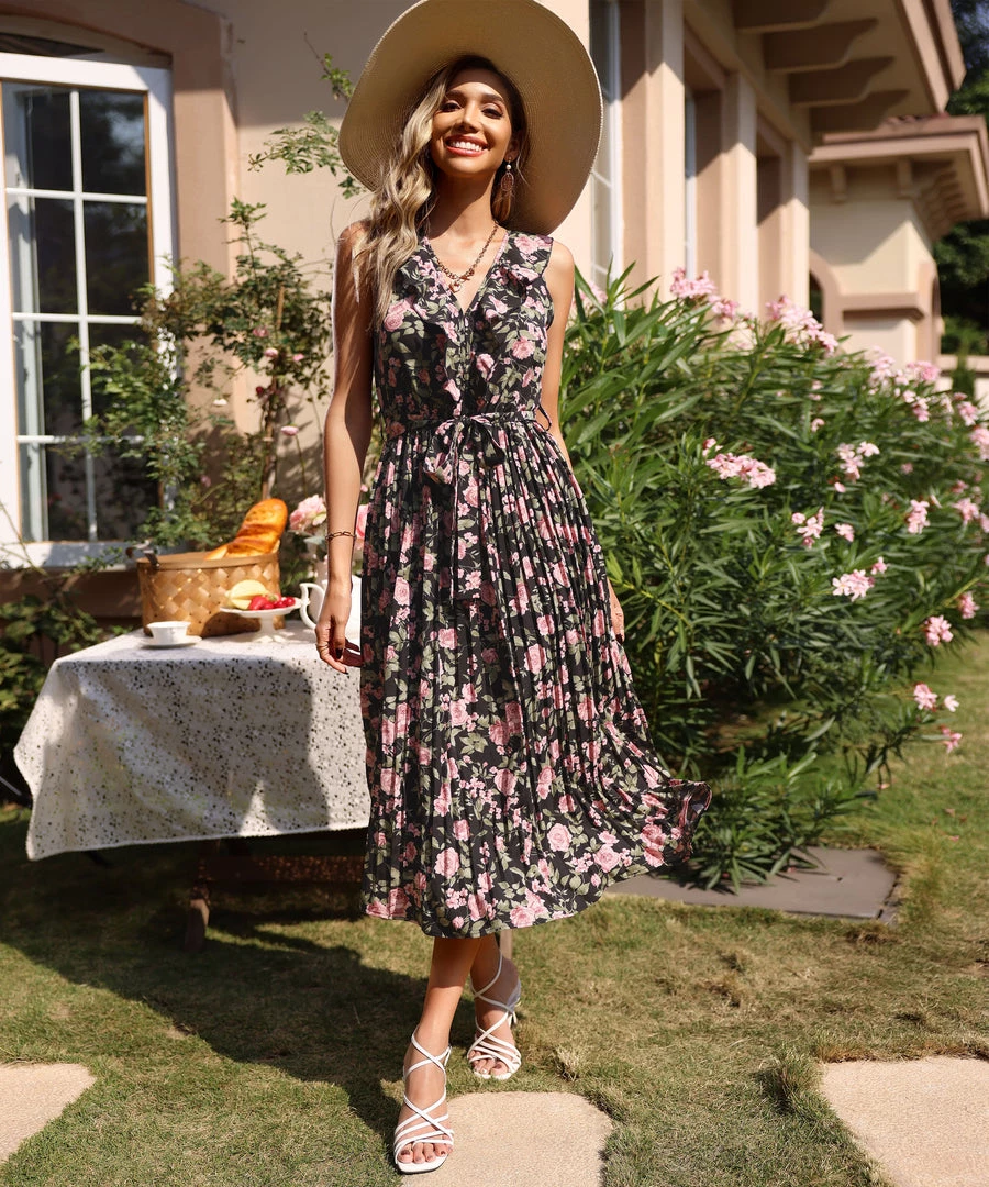 BFZY NEW ARRIVALS NICOLENE MAXI DRESS - BLACK PRINT 4 BFZY NEW ARRIVALS NICOLENE MAXI DRESS - BLACK PRINT