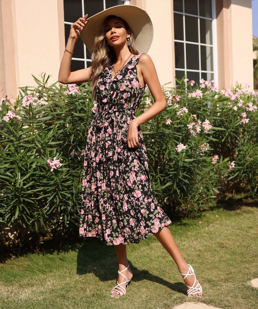 BFZY NEW ARRIVALS NICOLENE MAXI DRESS - BLACK PRINT 5 BFZY NEW ARRIVALS NICOLENE MAXI DRESS - BLACK PRINT