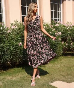 BFZY NEW ARRIVALS NICOLENE MAXI DRESS - BLACK PRINT 13 BFZY NEW ARRIVALS NICOLENE MAXI DRESS - BLACK PRINT