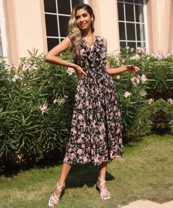 BFZY NEW ARRIVALS NICOLENE MAXI DRESS - BLACK PRINT 14 BFZY NEW ARRIVALS NICOLENE MAXI DRESS - BLACK PRINT