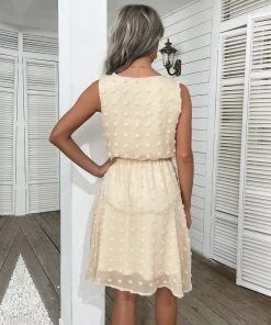 BFZY JEMA SWISS DOT MINI DRESS - APRICOT NEW ARRIVALS