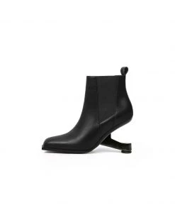 Jady Rose JadyRose | HARPER Elevator Heel Black Leather Chelsea Boot