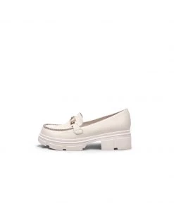 Jady Rose JadyRose | Ivory Leather Silver Pearl Loafer New In Shoes 9 Jady Rose JadyRose | Ivory Leather Silver Pearl Loafer New In Shoes