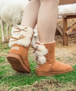 XH SMAIBULUN UGG™ | Back Woollen Bow Suede Boots – Chestnut 16 XH SMAIBULUN UGG™ | Back Woollen Bow Suede Boots – Chestnut
