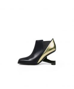 Jady Rose New In Shoes JadyRose | Black Gold Contrast Elevator Heel Ankle Boot 11 Jady Rose New In Shoes JadyRose | Black Gold Contrast Elevator Heel Ankle Boot