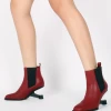 Jady Rose JadyRose | HARPER Elevator Heel Burgundy Leather Chelsea Boot NEW ARRIVALS